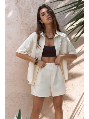 Mai Corfu Sarı Gömlek Şort Takım