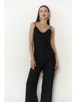 Mai Javier Siyah Bluz Pantolon Takım