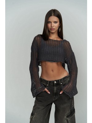 Mai Laya Füme Organik Triko Crop