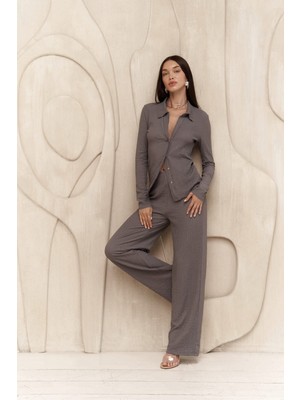 Mai Juno Füme Gömlek Pantolon Takım