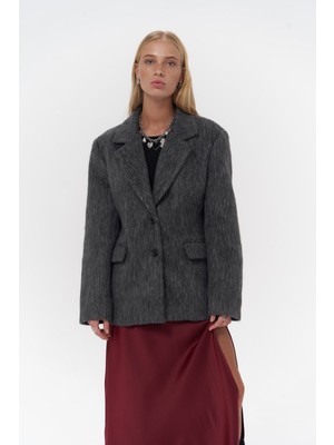 Mai Monday Antrasit Dar Kesim Blazer