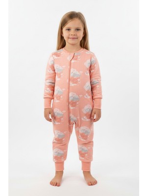 Kız Çocuk Elyaf Dolgulu Premium Kalite 2 Tog Desenli Uyku Tulumu
