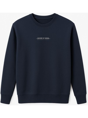 Erkek Garson S-Shirt O Yaka Erkek Sweatshirt Lacivert Sweatshirt