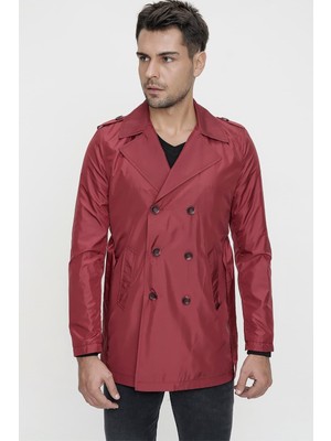Prd 029 Slim Fit Bordo Spor Pardösü