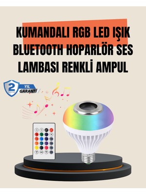 Ronanna 12W LED Ampul – Renkli Işık ve Dahili Hoparlör Özellikli