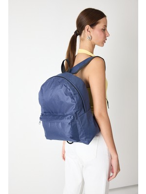 Powerspeed Unisex Lacivert Önü Fermuarlı Iki Bölmeli Sırt Çantası