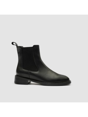 Togo Kadın Siyah Hakiki Deri Chelsea Bot [060280]