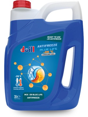 Doill -39 Derece Hazır Karışım 3 Litre Mavi Antifriz - G11 (Üretim Yılı: 2025)