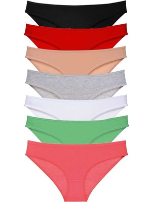 7 Adet Süper Eko Set Likralı Kadın Slip Külot Set 3