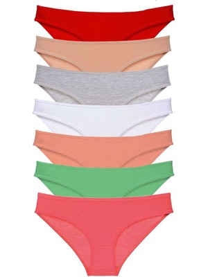 7 Adet Süper Eko Set Likralı Kadın Slip Külot Set 8