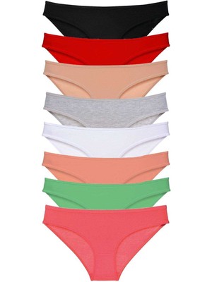 8 Adet Süper Eko Set Likralı Kadın Slip Külot Set 1