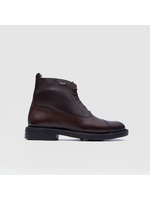 Togo Kahverengi Hakiki Deri Erkek Klasik Bot [052327]