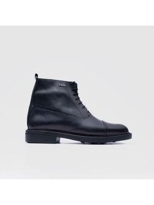 Togo Siyah Hakiki Deri Erkek Klasik Bot [052327]