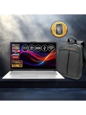Asus Vivobook Go 15 RYZEN5-7520U 8gb 512GB Nvme SSD E1504FA-BQ1741 ATL13 15.6" Freedos Notebook+Çanta+Mouse