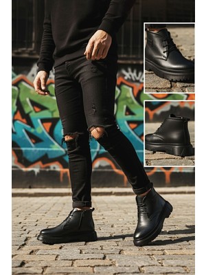 Big King Hakiki Deri Erkek Yarım Bot