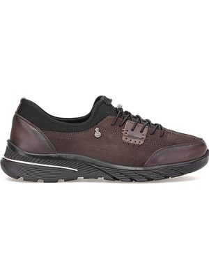 Elit ERLPLV061 Kadın Hakiki Deri Ortopedik Casual Ayakkabı Kahverengi