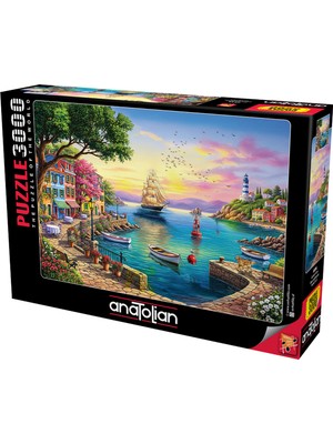 Anatolian 3000 Parçalık Karton Puzzle Cennet Koyu Orta Zorlukta Manzara Desenli
