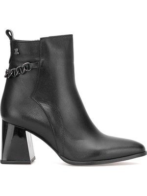 Venüs 2553903K Kadın Hakiki Deri Topuklu Bot Siyah