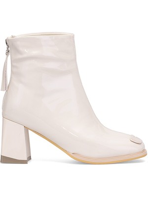 Guja 25K415-1 Kadın Hakiki Deri Topuklu Bot Bej