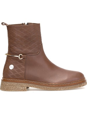 Mammamia D25KB-8585 Kadın Hakiki Deri Klasik Bot Kahverengi