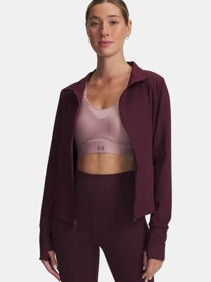 Under Armour Ua Meridian Kadın Spor Ceket Elastan ve Polyester Kumaşlı Bordo Renkli