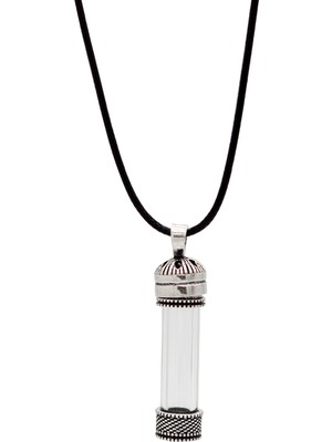 925 Ayar Gümüş Ayetli Silindir Kolye 201024584