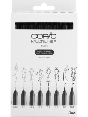 Copic Multiliner Classic 8'li Kalem Seti B