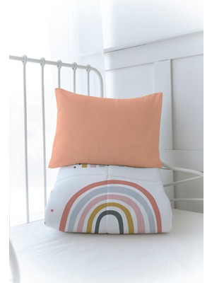 Tuğba Kuğu Montessori Yorgan Seti (95X195 Cm) - Iconic Serisi - Üçlü Pembe Gökkuşakları
