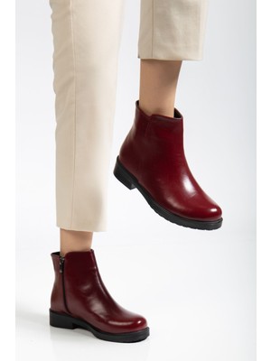 165-204 Bordo Yanki Günlük Kadın Bot