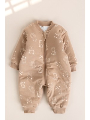  Elyaf Dolgulu 2,5 Tog Pamuklu Penye Astarlı Kız /erkek Çocuk Uyku Tulumu