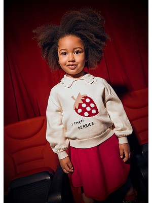 Mayoral Kırmızı Kız Çocuk Kazak Etek Takım 4932