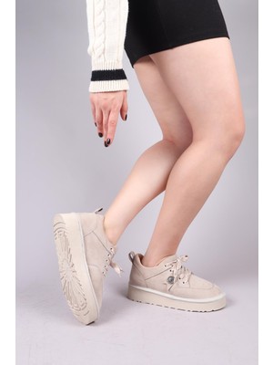 Elandra Tokalı Süet Sneaker Bej