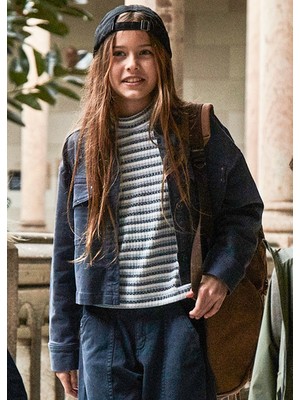 Mayoral Lacivert Kız Çocuk Gömlek 7198