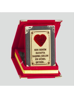 Resveq Sen Benim Hayatta Başıma Gelen En Güzel Şeysin Plaketi-Kırmızı