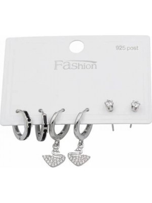 Çoklu Kuğu Küpe - Gümüş