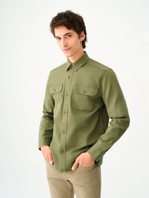 Loft Uzun Kol Haki Erkek Gömlek LF2036930