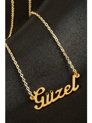 Resveq Güzel Isimli Kolye -Sarı