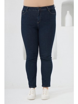 Büyük Beden Pantolon Koyu Lacivert