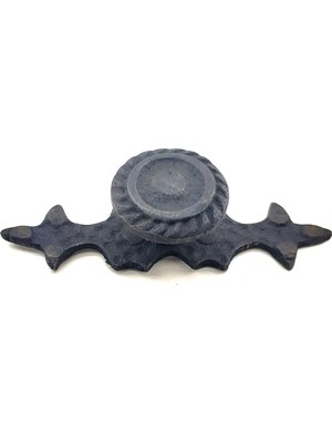 Antika Tarz Dekoratif Pirinç Çizgili Düğme - 25X80 Mm, Oksit ( Lisinya )