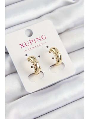 Xuping Çit Halka Model Gold Renk Kadın Küpe - Lisinya
