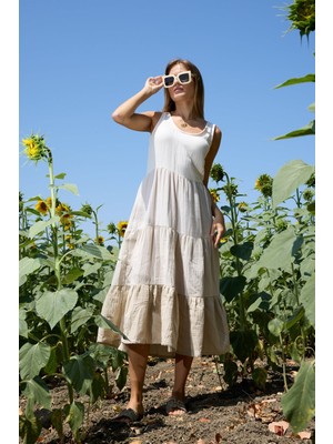 Udenya Gaia Katlı Müslin Elbise