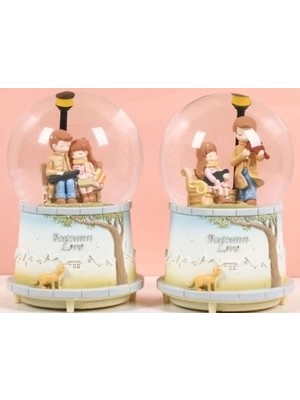 Sonbahar Sevgili Kar Küresi Büyük Boy ( Lisinya )