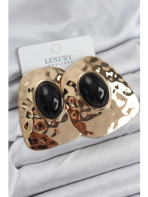 Pirinç Gold Renk Vintage Kadın Küpe - Lisinya