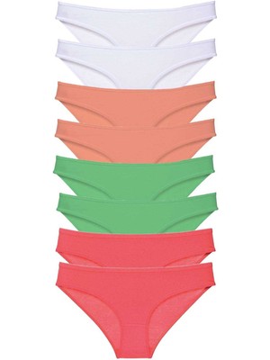 8 Adet Süper Eko Set Likralı Kadın Slip Külot 527