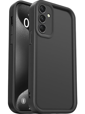 Fibaks Galaxy S25 Fe Uyumlu Kılıf Kamera Korumalı Yumuşak Dokulu Darbe Emici Siyah Silikon Kapak