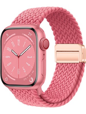 Apple Watch 40MM Yumuşak Dokuluörgü Tasarımlı Hasır Kordon Strap Kayış