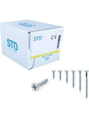 6*70 Std Sunta Vidası Beyaz (100 Adet) Vida Tr