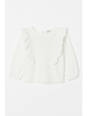 Önü Fırfırlı Kız Çocuk Bluz