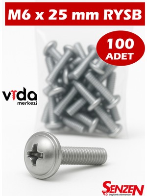 M6X25 Pul Başlı Rysb Vida – 100’LÜ Vida Tr
