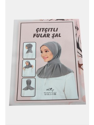 Resveq Çıtçıtlı Fular Şal-Siyah